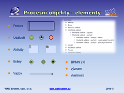 Procesní objekty - elementy